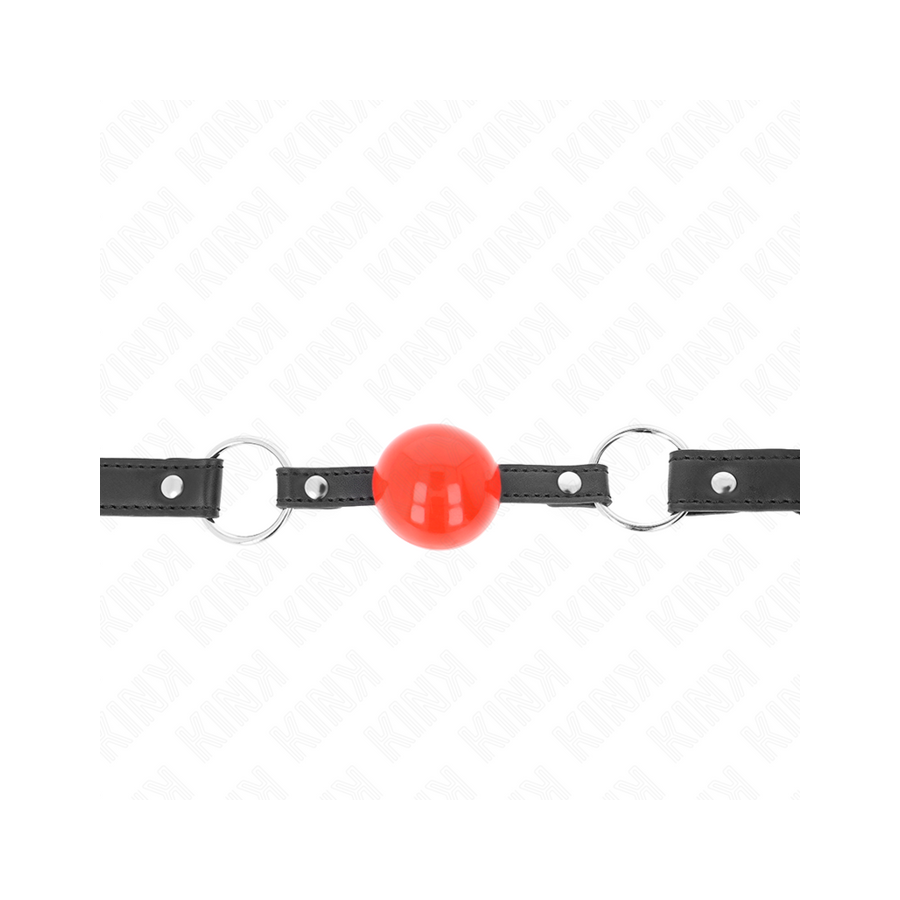 Kink - mordaza de bola 4 cm con candado bola roja correa negra 60 x 2 cm