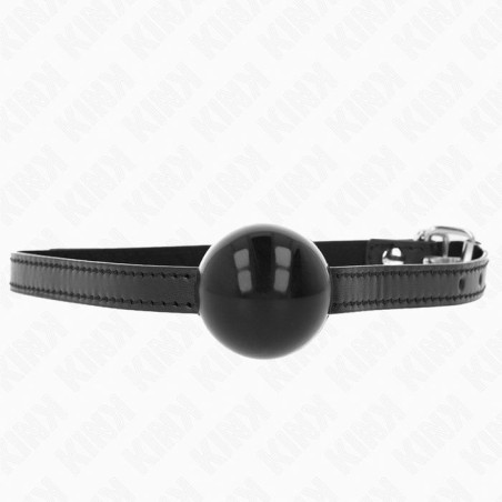 Kink - mordaza de bola 4 cm sólida simple negro 65 x 1.5 cm