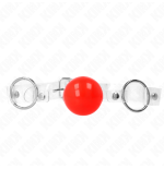 Kink - mordaza de bola roja de pvc transparente ajustable