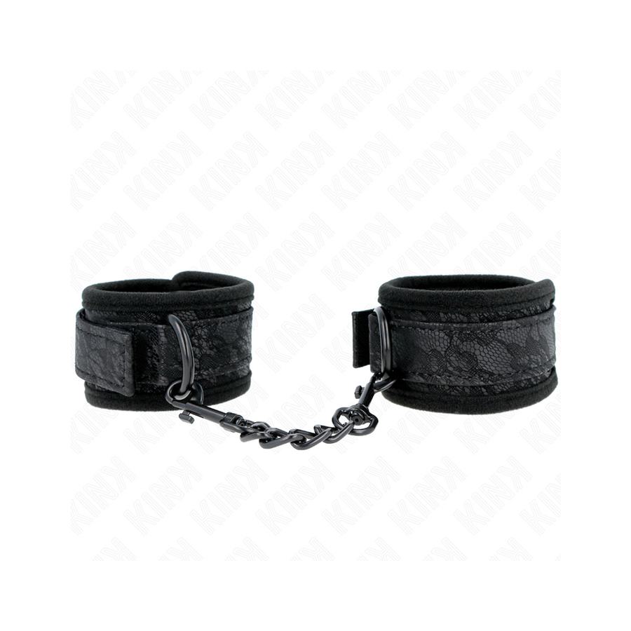 Kink - muñequeras de encaje y neopreno ajustable negro 20-29 cm x 5 cm