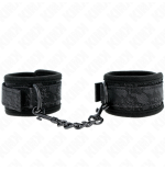 Kink - muñequeras de encaje y neopreno ajustable negro 20-29 cm x 5 cm