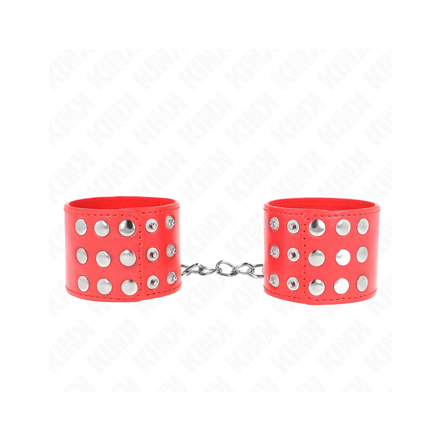 Kink - muñequeras con cierre a presión ajustable rojo 19-24 cm x 5.5 cm