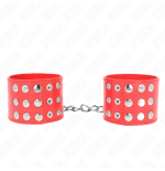 Kink - muñequeras con cierre a presión ajustable rojo 19-24 cm x 5.5 cm