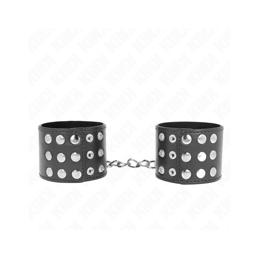 Kink - muñequeras con cierre a presión ajustable negro 19-24 cm x 5.5 cm