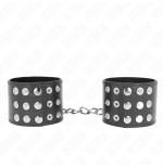 Kink - muñequeras con cierre a presión ajustable negro 19-24 cm x 5.5 cm