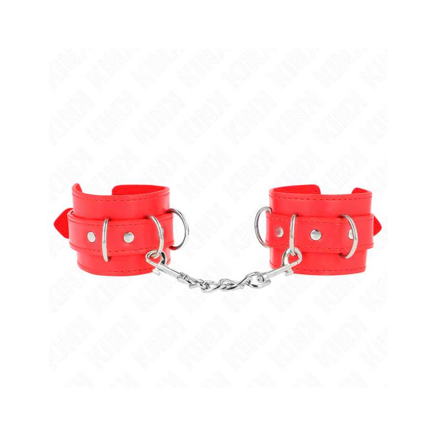Kink - muñequeras con 3 anillas en d ajustable rojo 17.5-25 cm x 6 cm