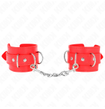 Kink - muñequeras con 3 anillas en d ajustable rojo 17.5-25 cm x 6 cm