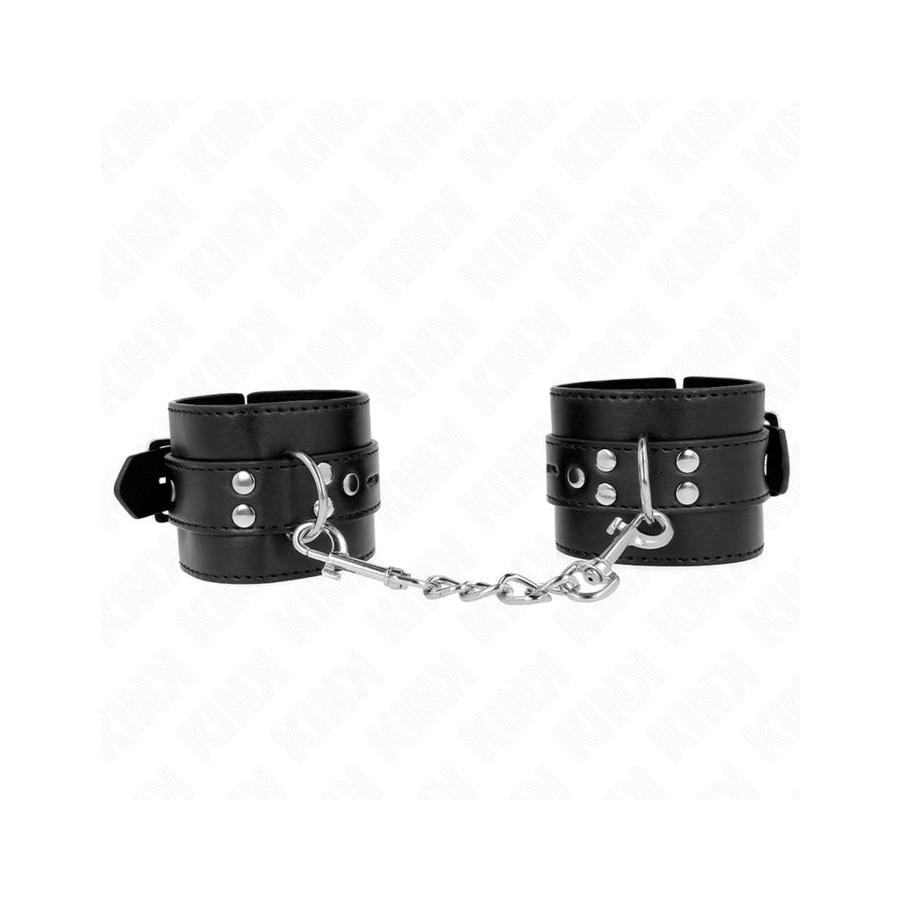 Kink - muñequeras negro con correa negro ajustable 17-28 cm x 6 cm