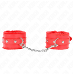 Kink - muñequeras forradas premium rojo con correa rojo ajustable 17-29 cm x 6 cm