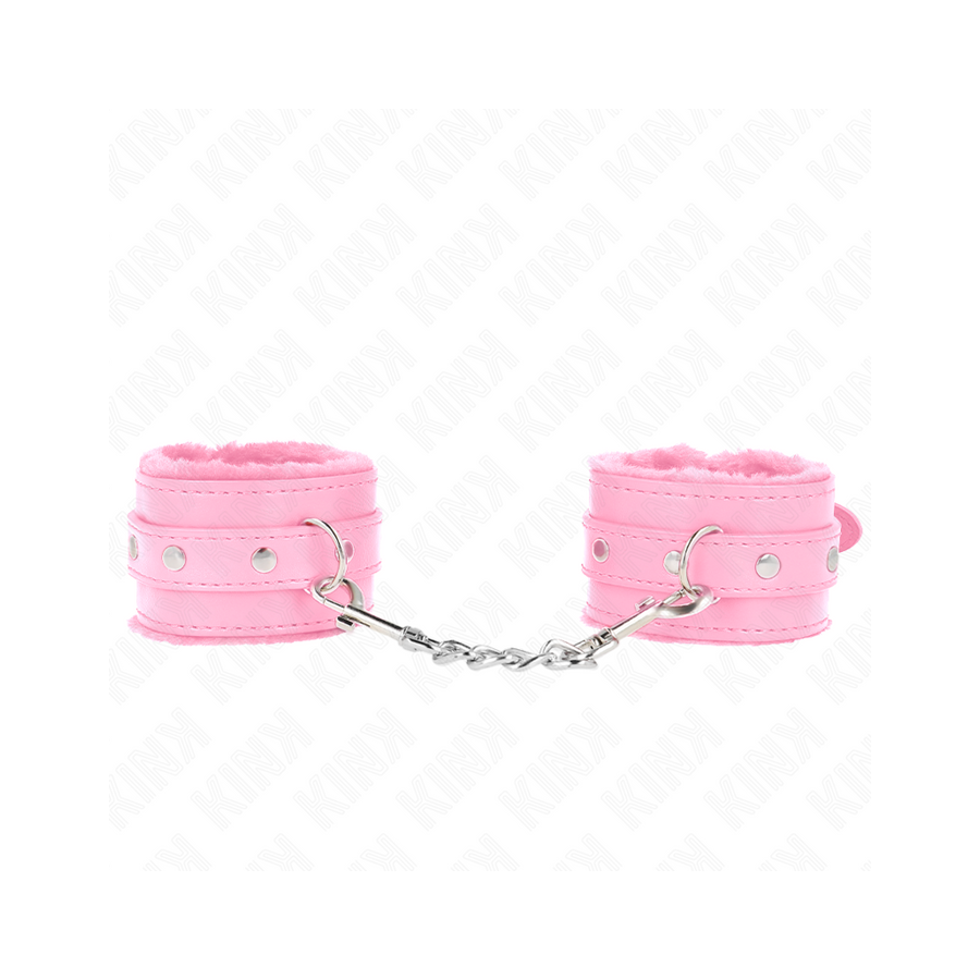 Kink - muñequeras forradas premium rosa con correa rosa ajustable 17-29 cm x 6 cm