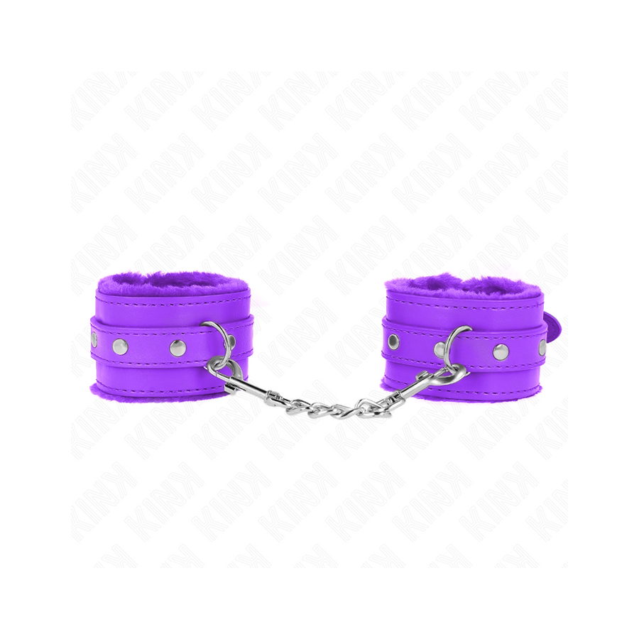 Kink - muñequeras forradas premium violeta con correa violeta ajustable 17-29 cm x 6 cm