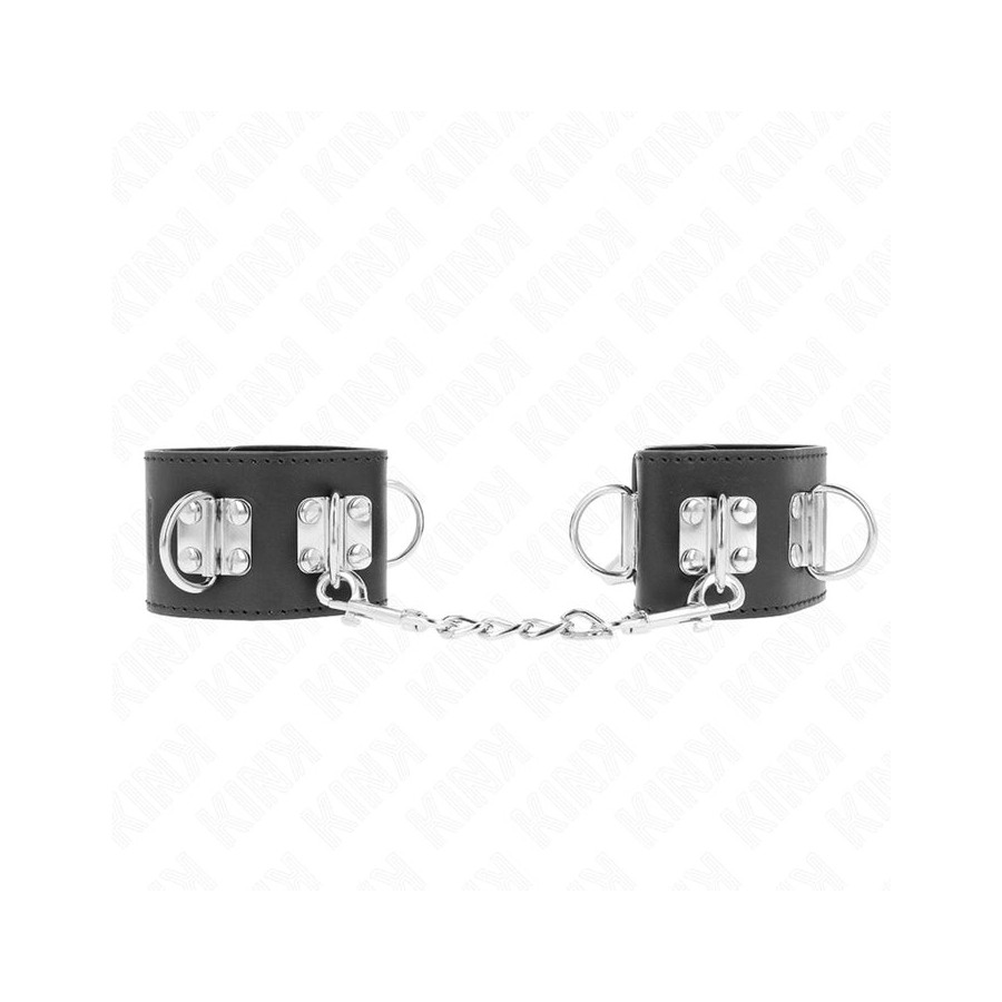 Kink - muñequeras multiposición con cierre candado negro ajustable 16-23 cm x 5.5 cm
