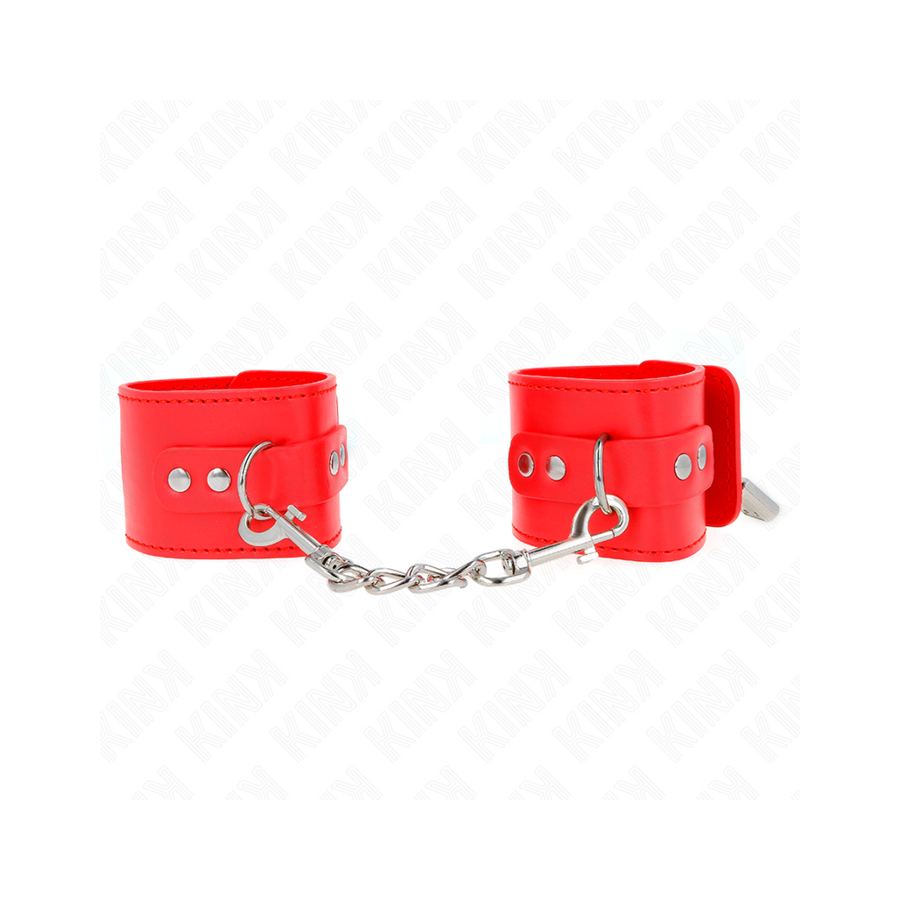 Kink - muñequeras con cierre candado rojo ajustable 16-23 cm x 5.5 cm