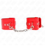 Kink - muñequeras con cierre candado rojo ajustable 16-23 cm x 5.5 cm