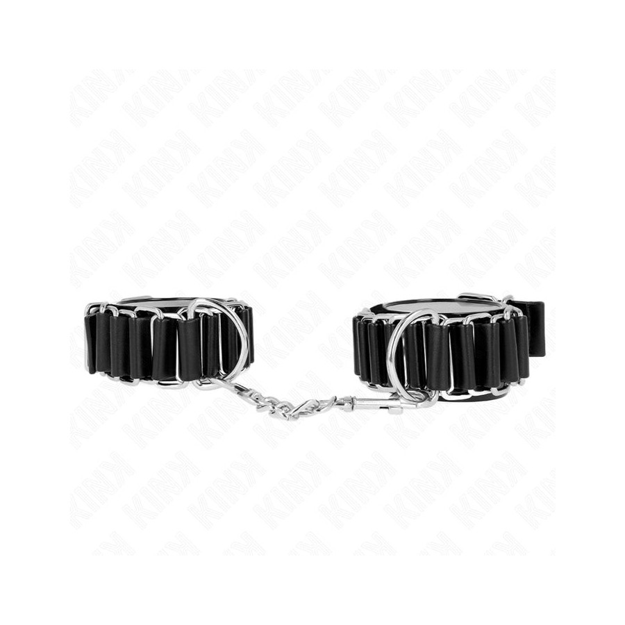 Kink - muñequeras finas en forma de bisagra negro ajustable 16-22 cm x 3.5 cm