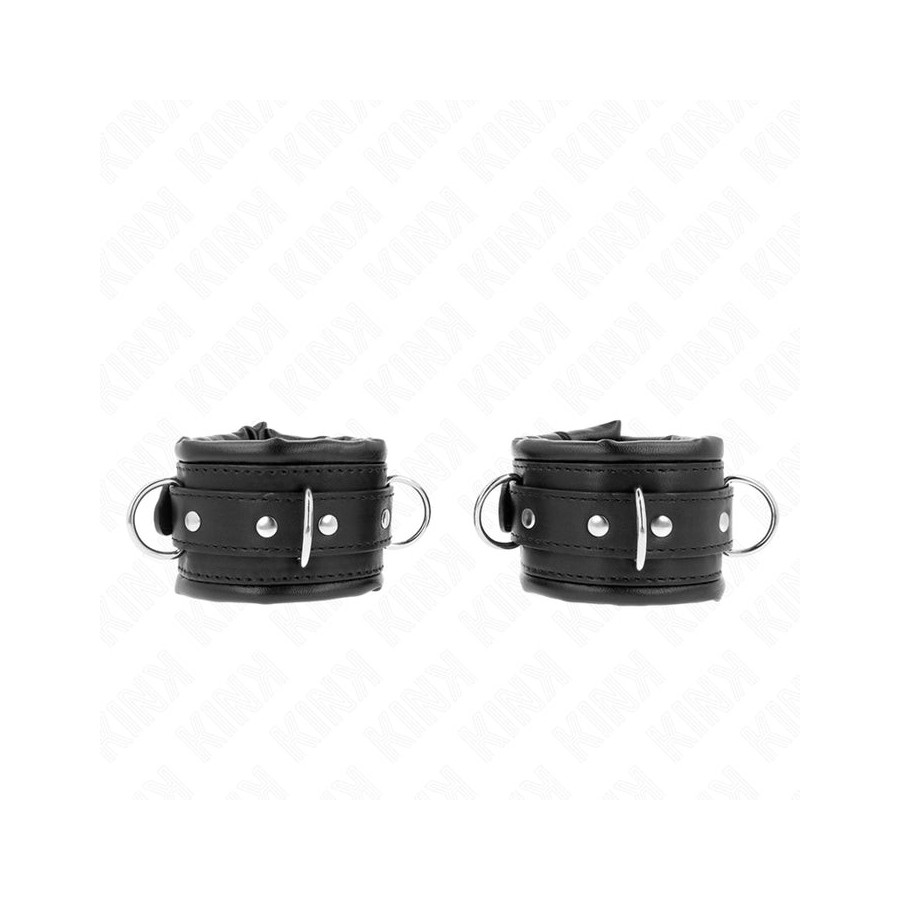 Kink - muñequeras estilo heavy forro negro ajustable 20-30 cm x 6 cm
