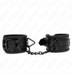 Kink - muñequeras con patrón de diamantes negro ajustable 17-26 cm x 5.5 cm