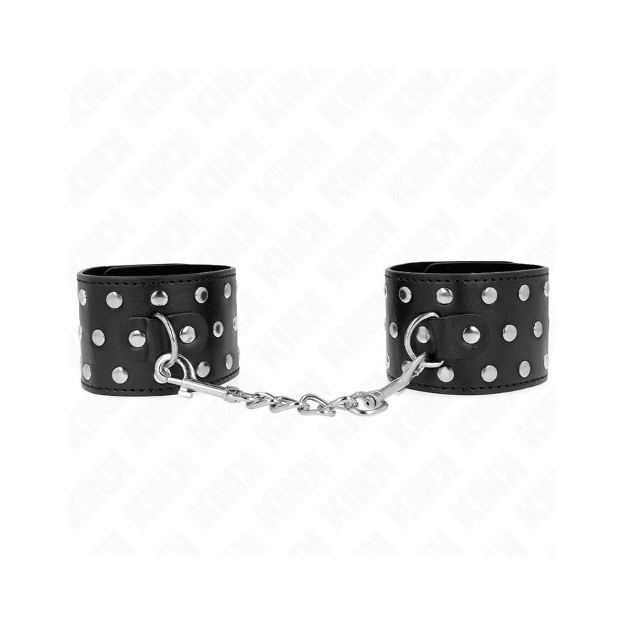 Kink - muñequeras estilo punk ajustable 19-24 cm x 5.5 cm