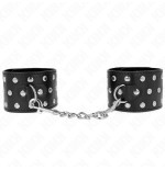 Kink - muñequeras estilo punk ajustable 19-24 cm x 5.5 cm