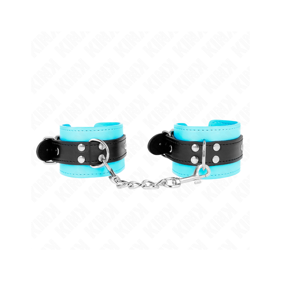 Kink - muñequeras con gancho forro azul ajustable 20-28 cm x 5.5 cm