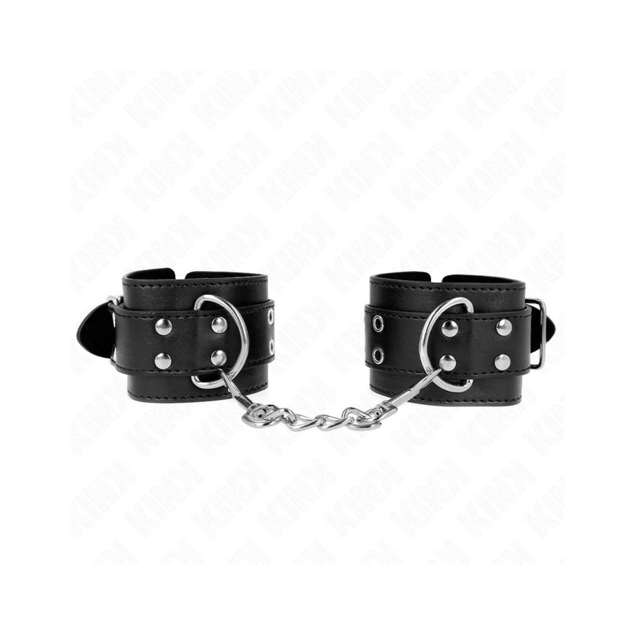 Kink - muñequeras con doble línea de tachuelas negro austable 19-26 cm