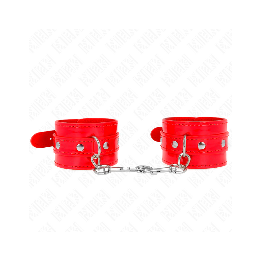 Kink - muñequeras con tachuelas rojo ajustable 23-33 cm