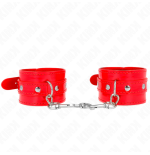 Kink - muñequeras con tachuelas rojo ajustable 23-33 cm