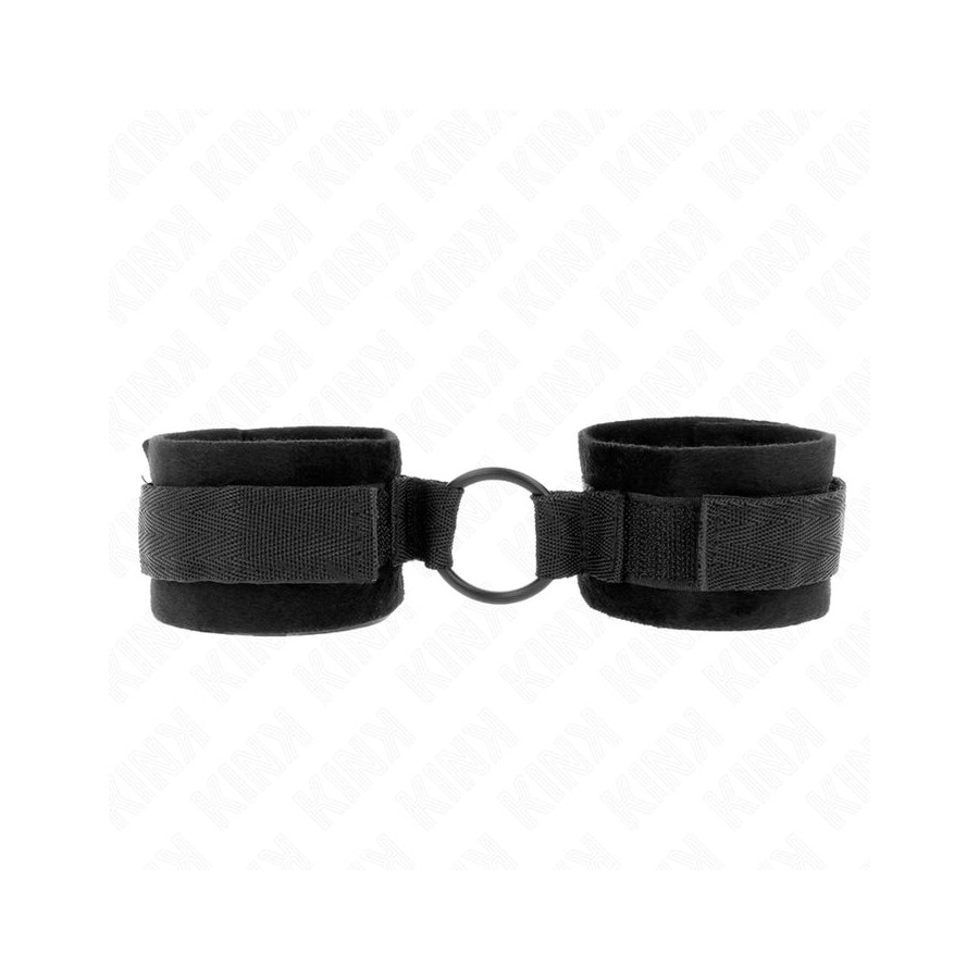 Kink - muñequeras 25 cm para principiantes con anilla 4 cm negro ajustable 15-25 cm