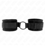 Kink - muñequeras 25 cm para principiantes con anilla 4 cm negro ajustable 15-25 cm