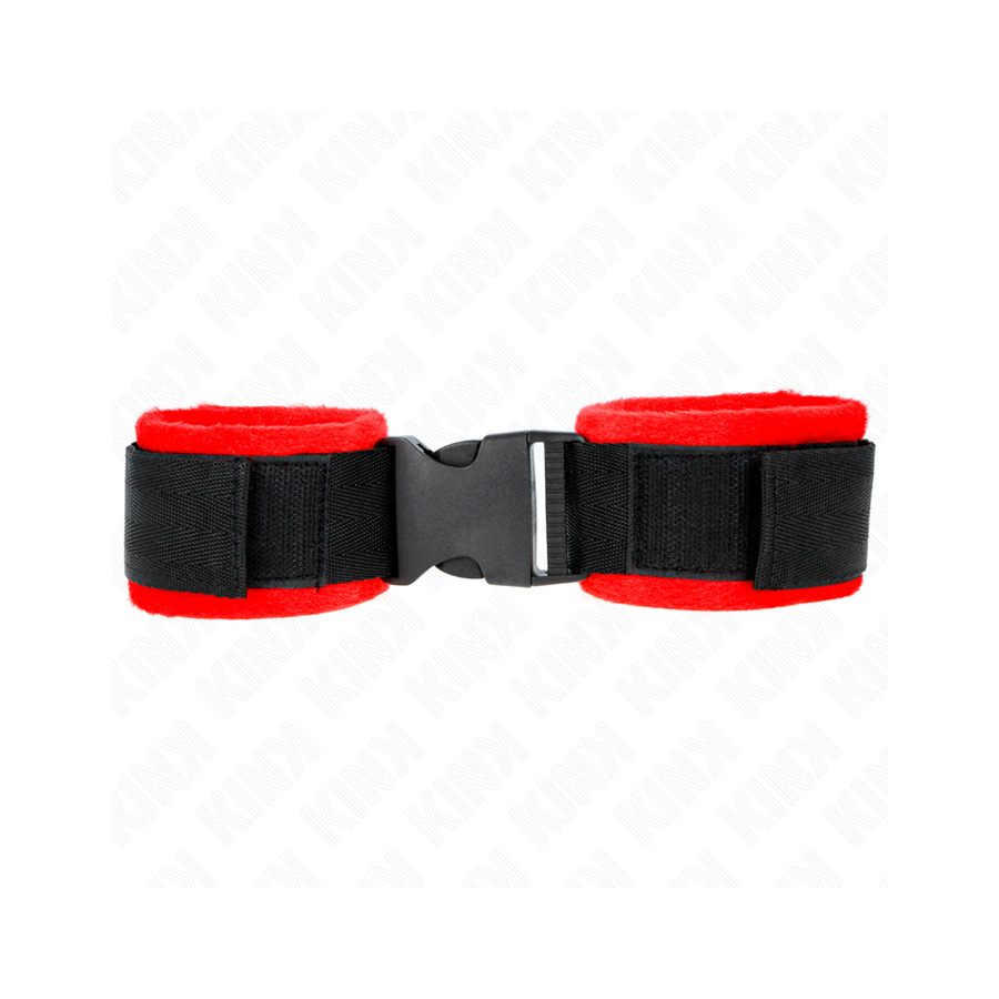 Kink - muñequeras nylon rojo-negro modelo 1 ajustable 25-35 cm x 6 cm