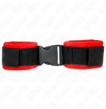 Kink - muñequeras nylon rojo-negro modelo 1 ajustable 25-35 cm x 6 cm