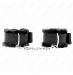 Kink - muñequeras forrada negro ajustable 17-31 cm x 7 cm