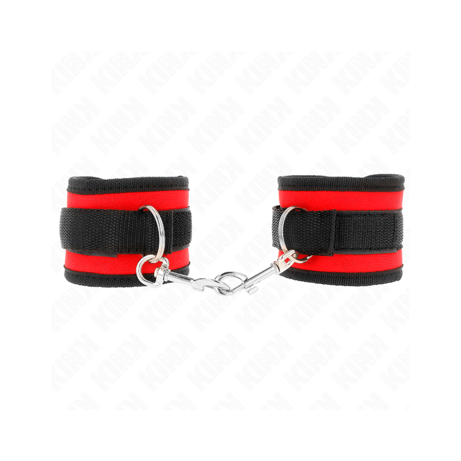 Kink - muñequeras nylon rojo-negro modelo 2 ajustable 18-35 cm x 6 cm