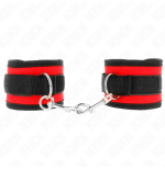 Kink - muñequeras nylon rojo-negro modelo 2 ajustable 18-35 cm x 6 cm