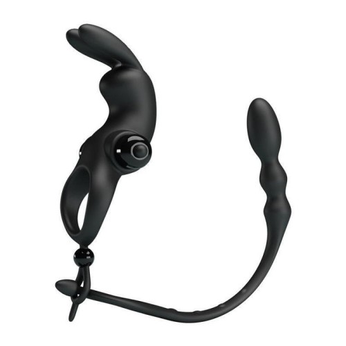 Anillo vibrador con cadena anal desmontable