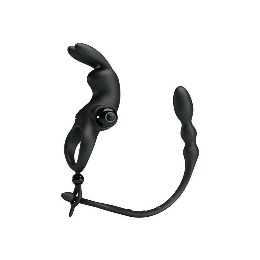 Anillo vibrador con cadena anal desmontable