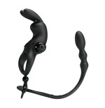 Anillo vibrador con cadena anal desmontable