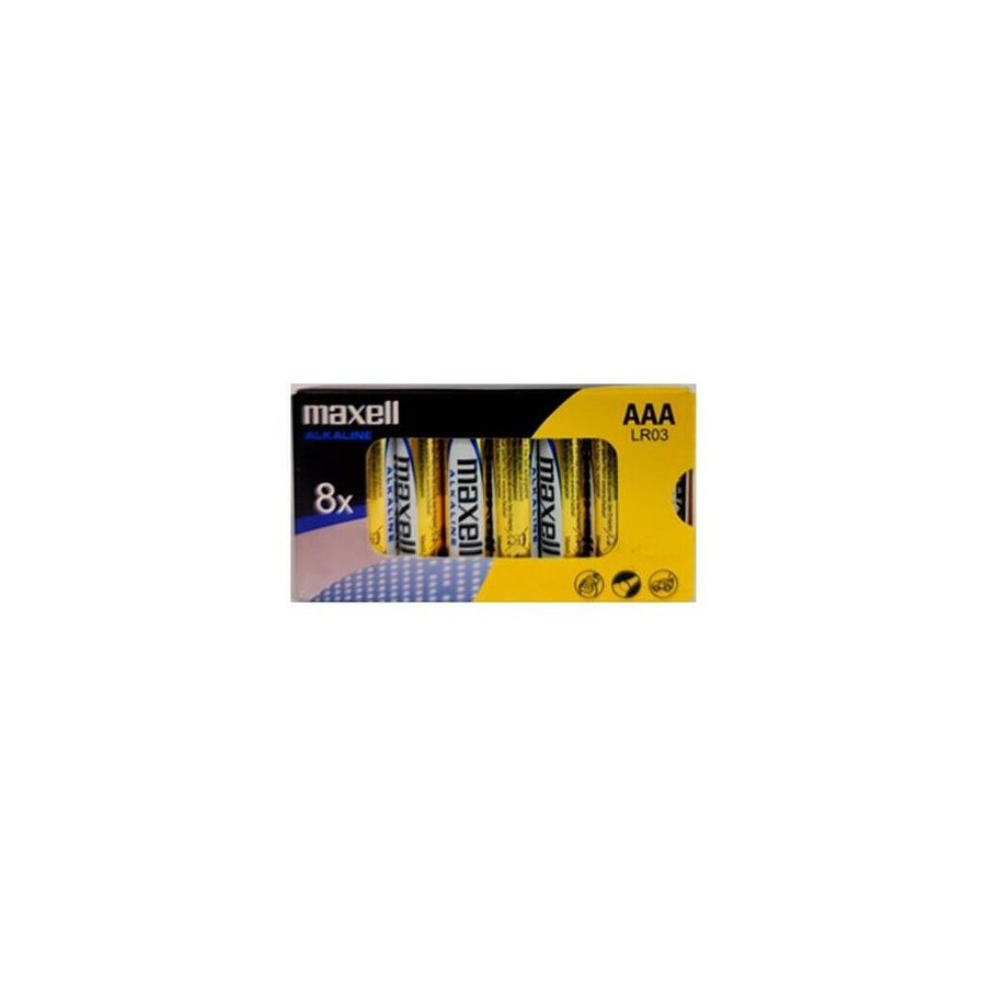 Maxell pack de 8 pilas alcalinas lr03 aaa 1.5v