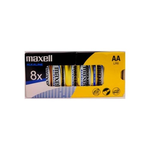 Maxell pack de 8 pilas alcalinas lr06 aa 1.5v
