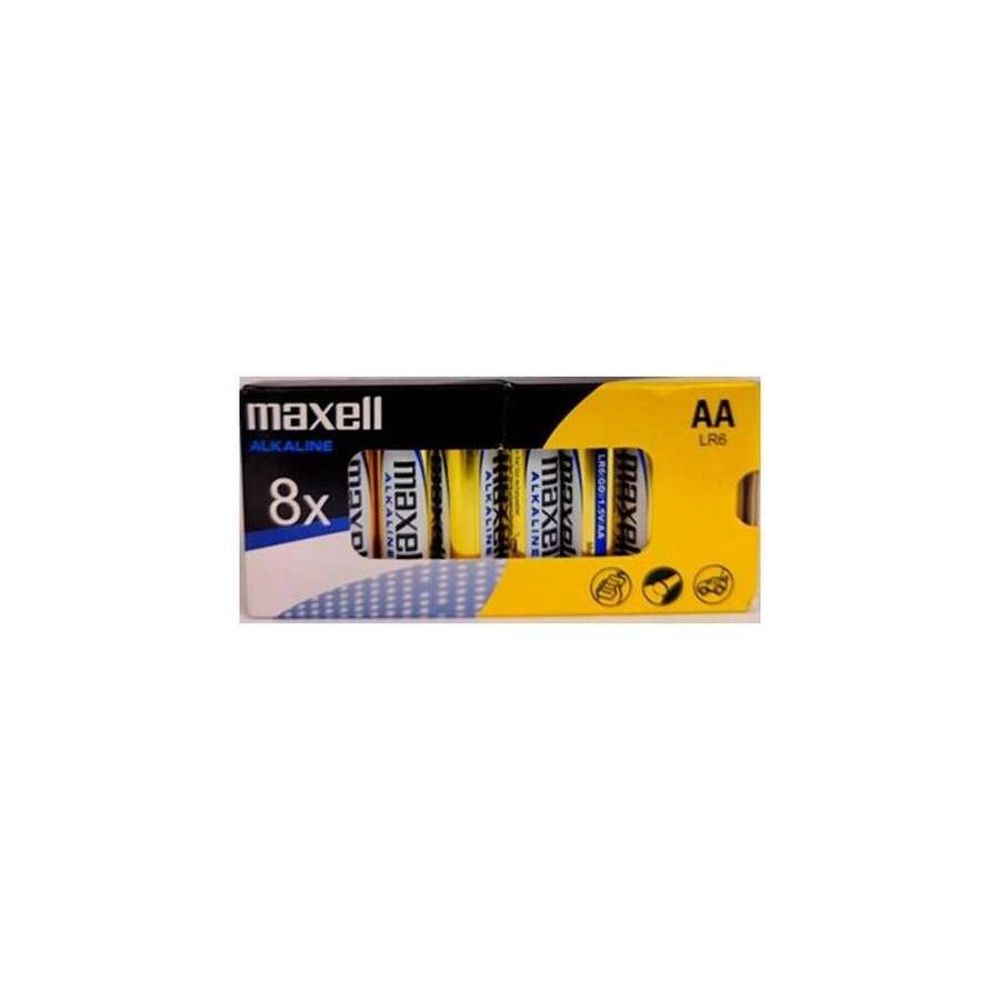 Maxell pack de 8 pilas alcalinas lr06 aa 1.5v