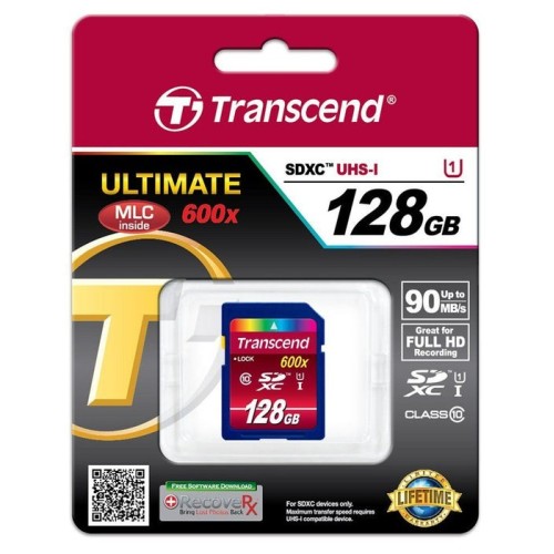 Transcend ts128gsdxc10u1 memoria flash 128 gb sdxc clase 10 uhs