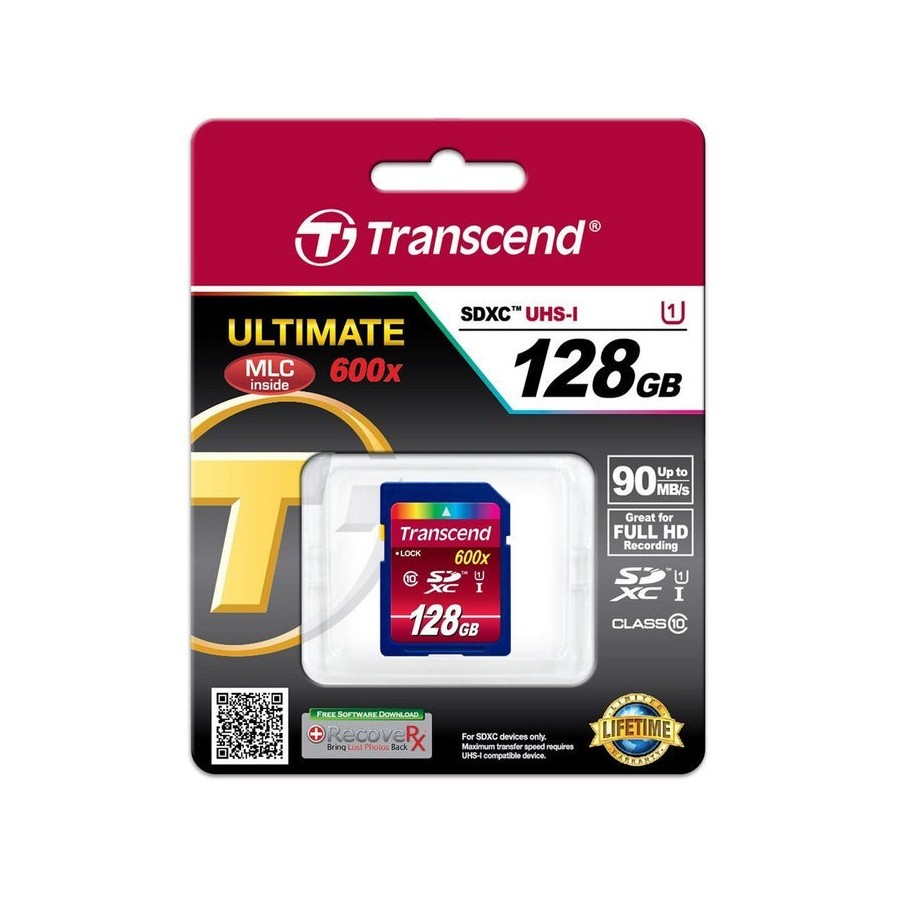 Transcend ts128gsdxc10u1 memoria flash 128 gb sdxc clase 10 uhs