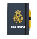 Cuaderno a5 premium + boligrafo proyector real madrid