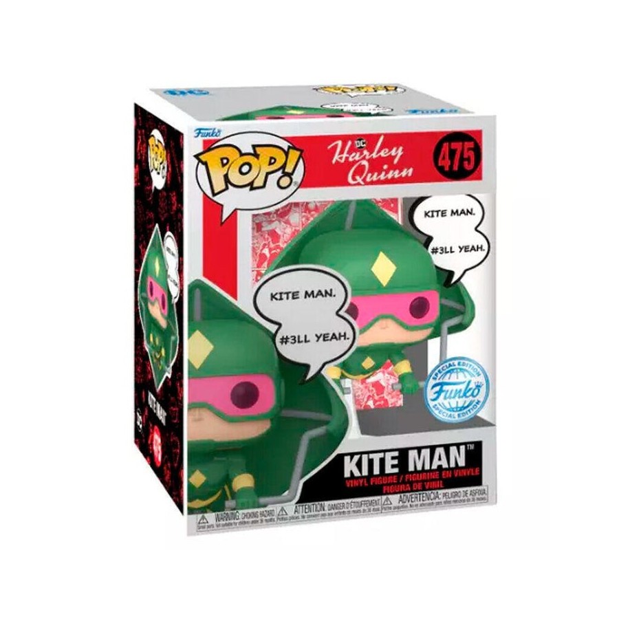 Figura pop deluxe dc comics harley quinn kite man exclusive