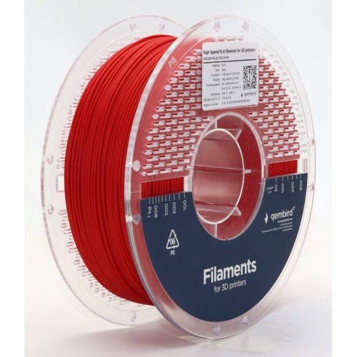 Gembird high speed pla filament rojo 1.75 mm 1 kg