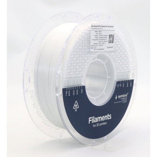 Gembird high speed petg filament blanco 1.75 mm 1 kg