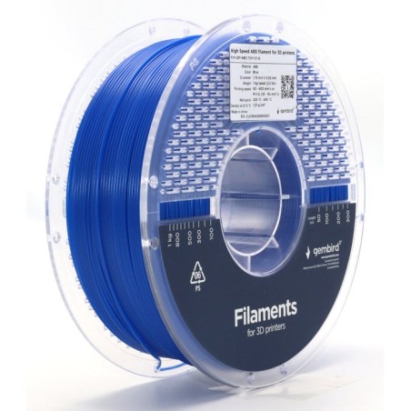 Gembird high speed abs filament azul 1.75 mm 1 kg