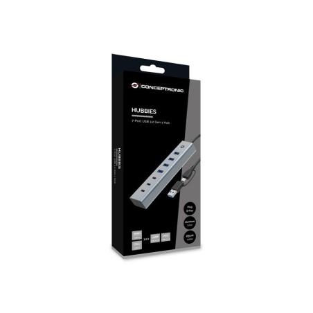 Conceptronic usb-hub 7-port 3.2 c-4x3.0 3xusb-c o.netz. gr