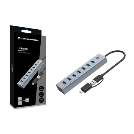 Conceptronic usb-hub 7-port 3.0 c-7x3.0 +typc 5gbps m.nz gr