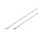 Cable  digitus usb 2.0 typ c -lightning silikon m m 2m blanco